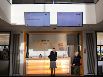 Digital signage bij VOKA Hasselt