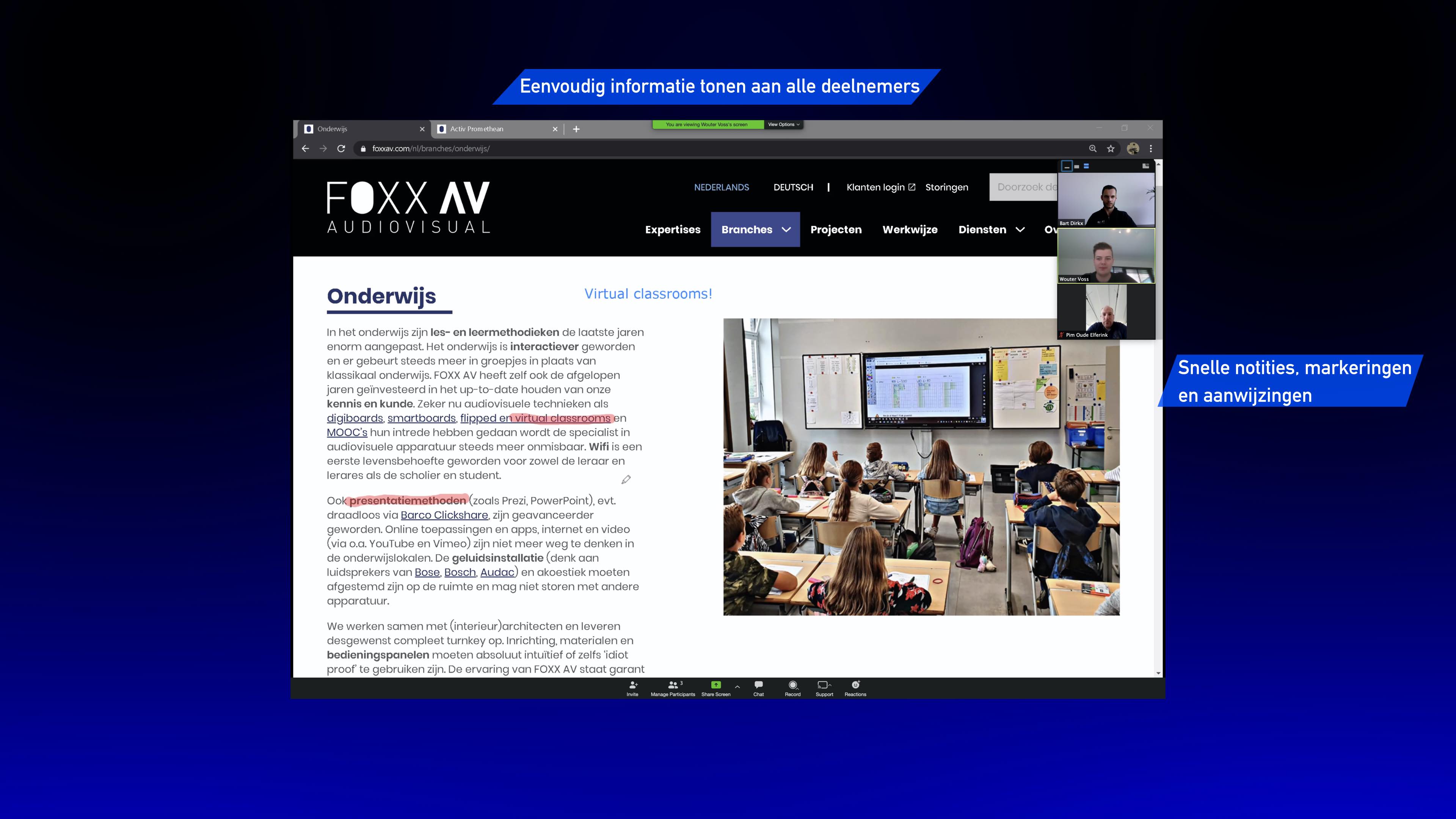 ZOOM content scherm by FOXX AV