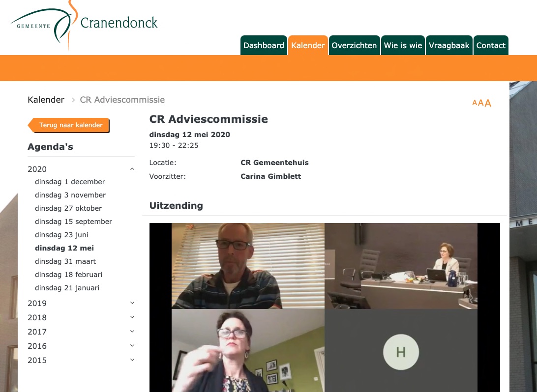 Treffen über MS Teams Gemeinde Cranendonck und Heeze-Leende (NL)