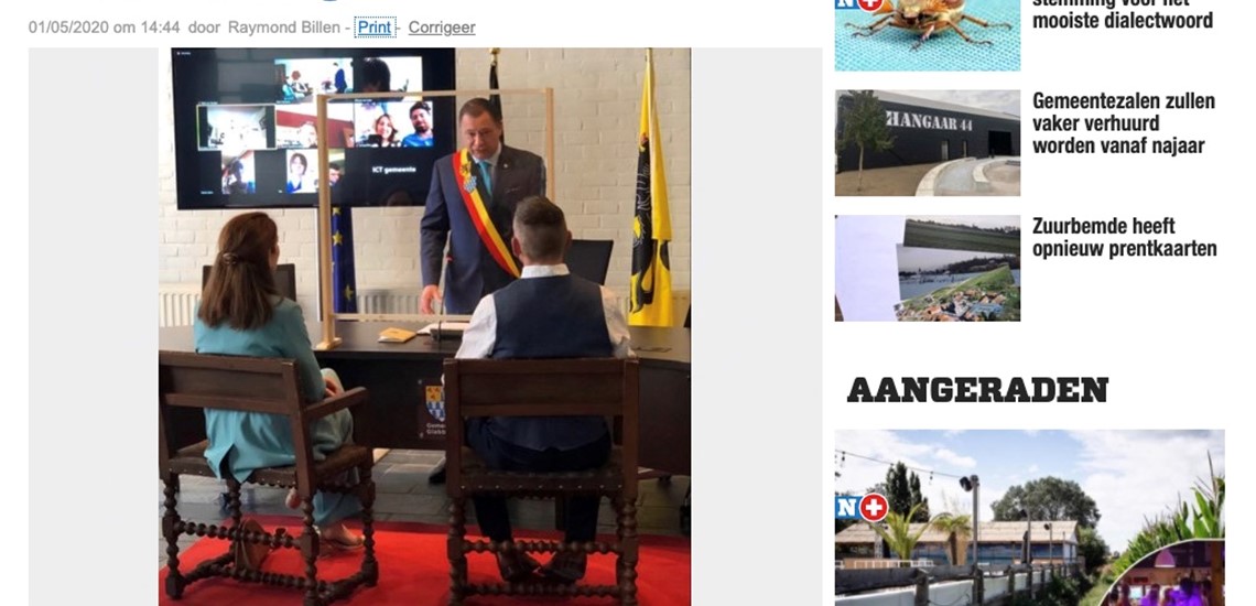 Gemeinde Glabbeek (Bel) überträgt Ehe live über ZOOM - FOXX AV