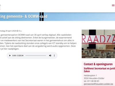 ZOOM Raadsvergadering Heusden-Zolder by FOXX AV