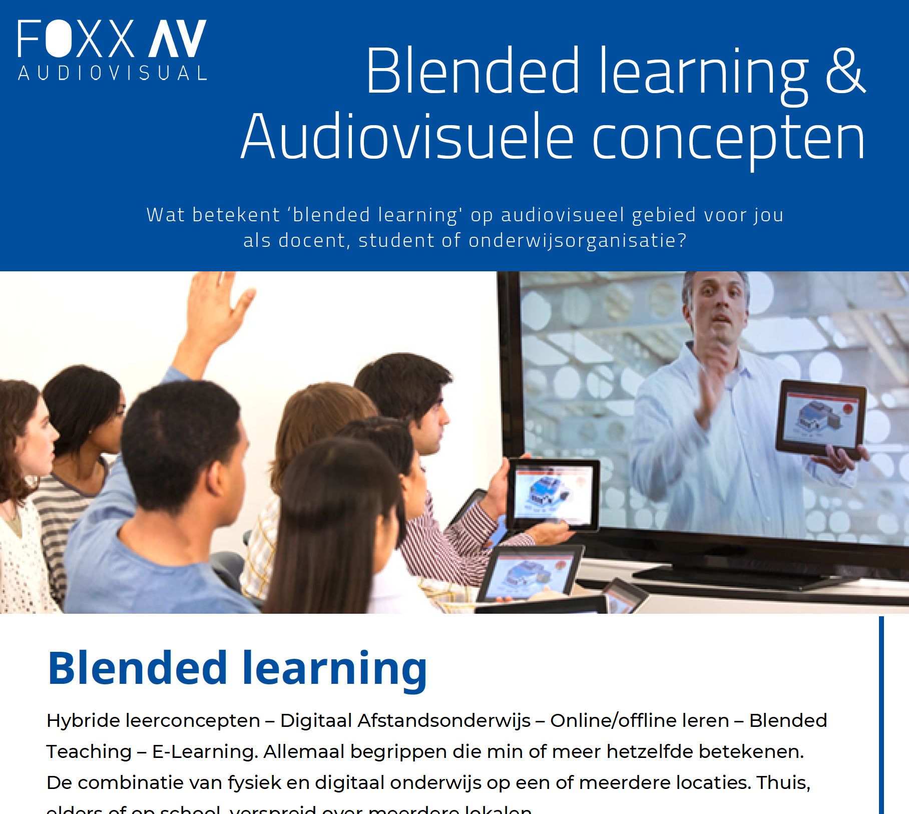 Blended learning whitepaper van FOXX AV